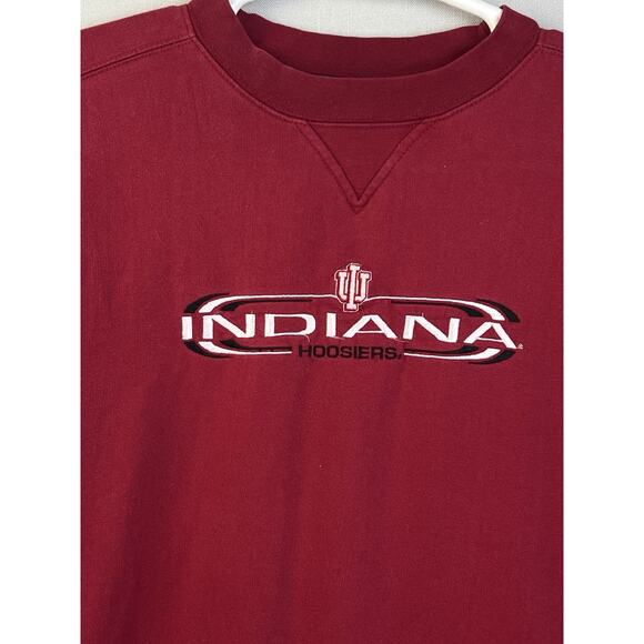 Vintage Starter Indiana Hoosiers Sweatshit Men Large Burgundy Embroidered Y2K - Picture 2 of 9